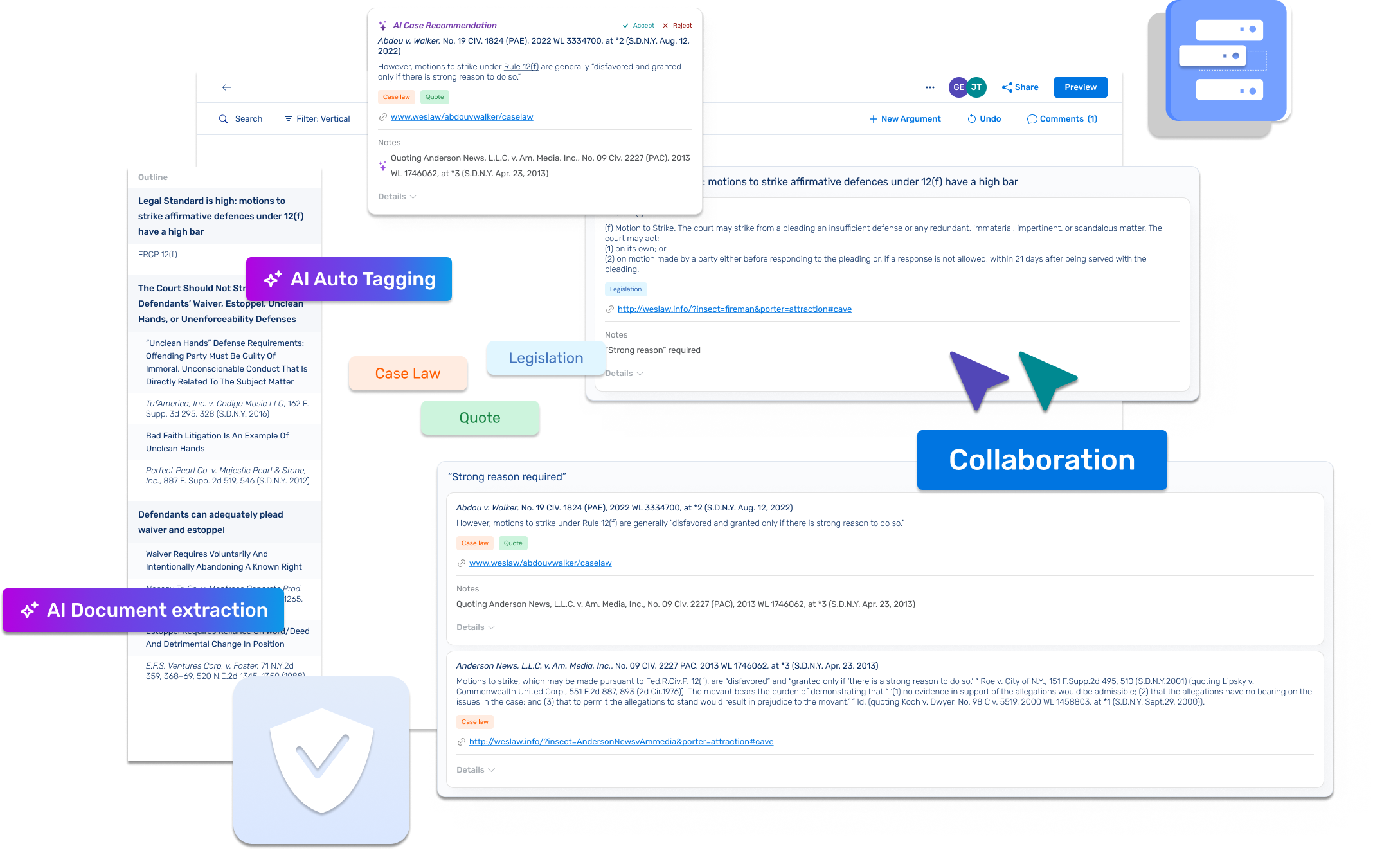 Jurisage software on a laptop device.